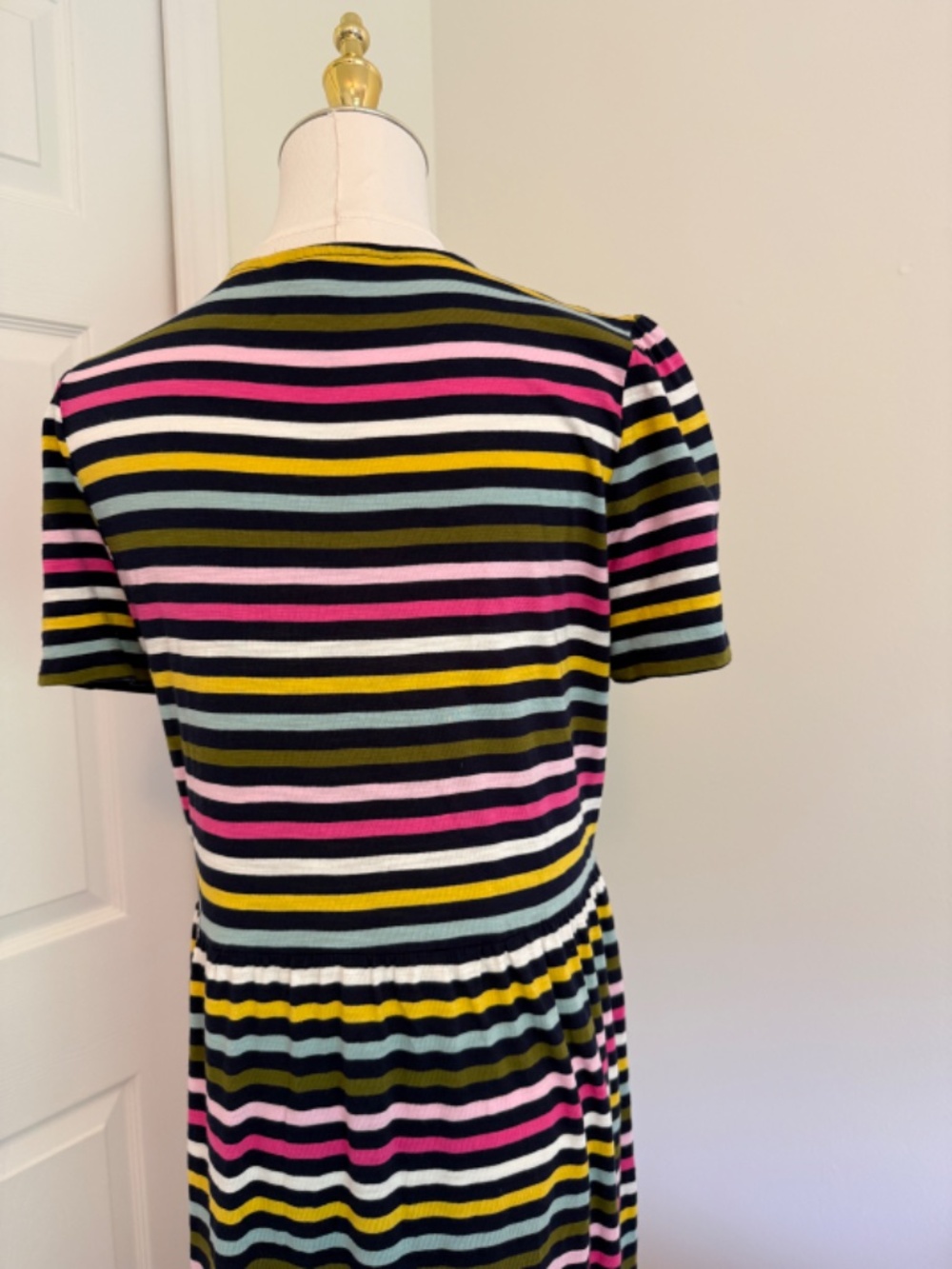 Boden Emma Tiered Jersey Maxi Dress – US 8 Colorful Short Sleeves - Picture 6 of 12